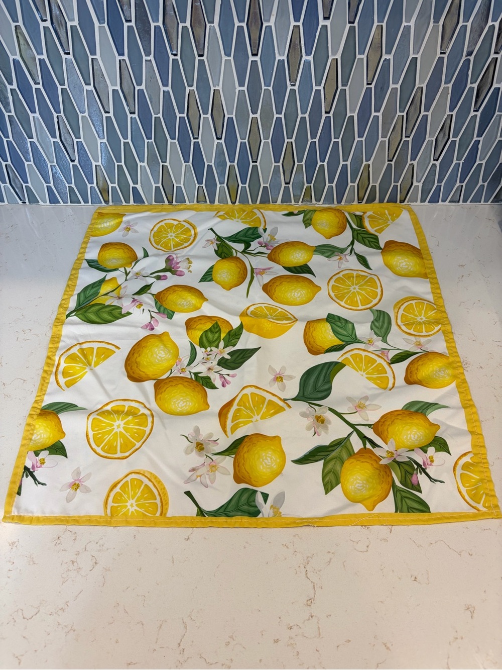 🍋 Lemon Print Square Dinner Napkin 11/12